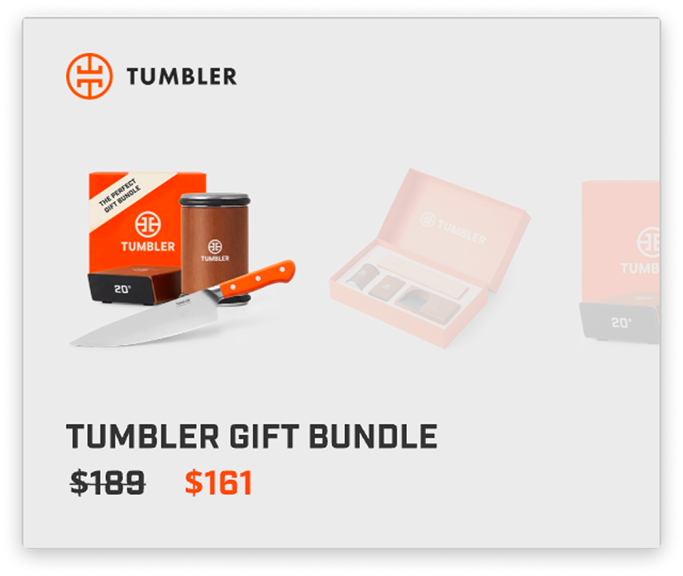 Creative direction pass — branded frames for Tumblerware