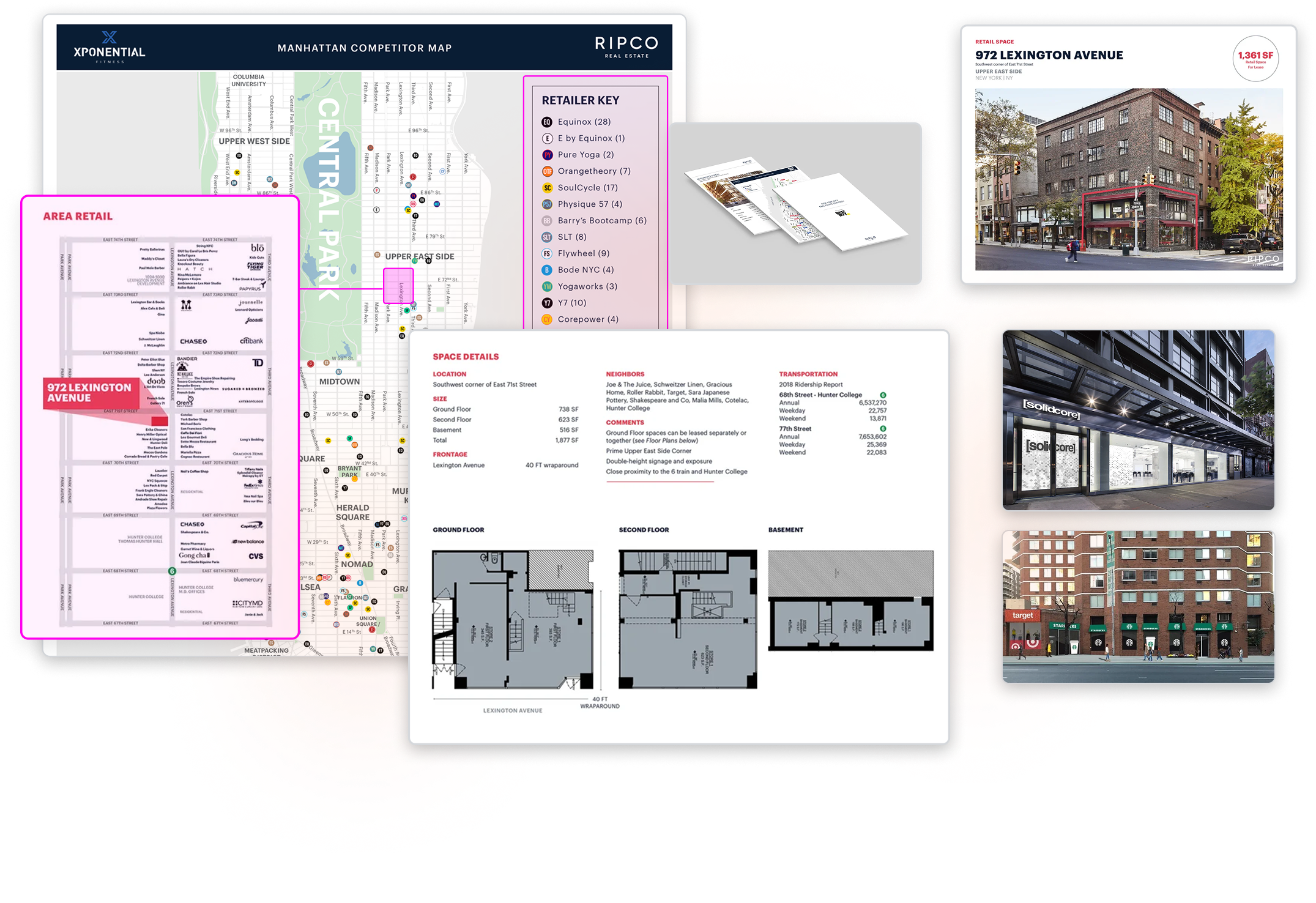 RIPCO Real Estate production work — property marketing collage