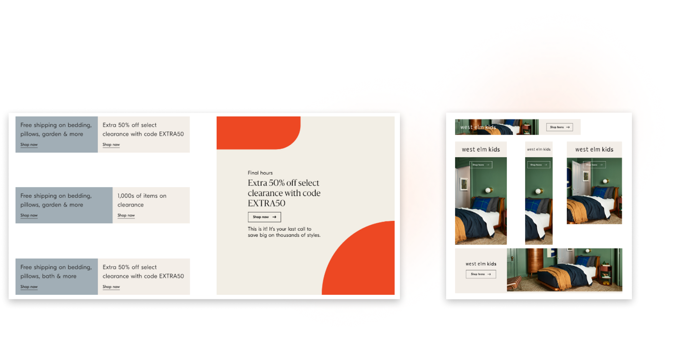 West Elm and Williams Sonoma campaign spreads