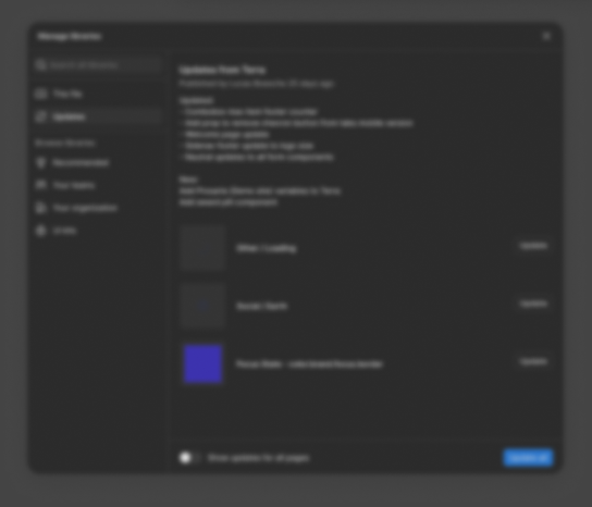 Governance model — version control, contribution process, and live update feed