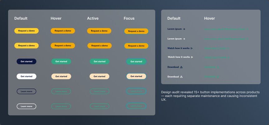 Token color system — primitive and semantic color scales organized in a structured grid