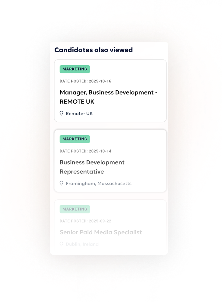 Layer 3 — Candidates Also Viewed right rail
