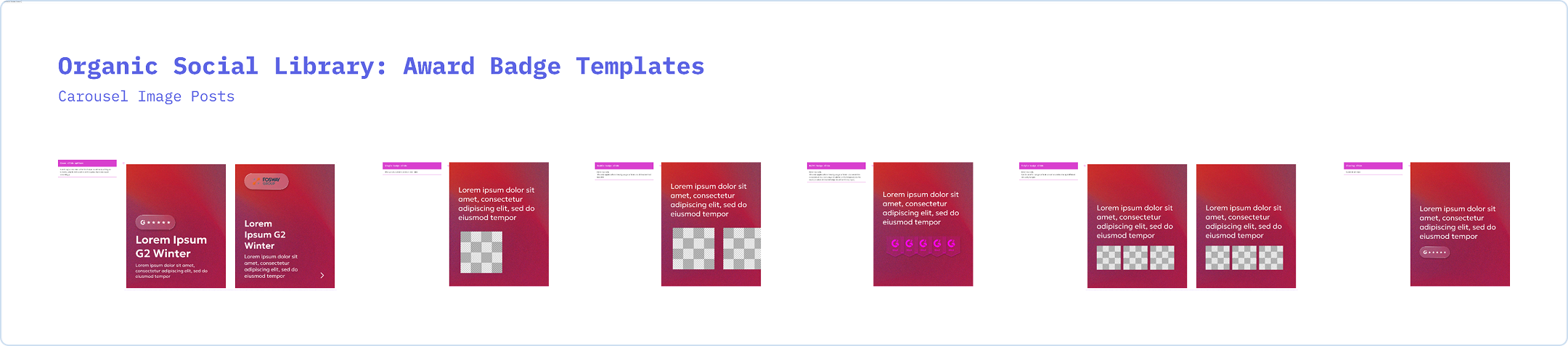 Organic Social Library — Award Badge Templates