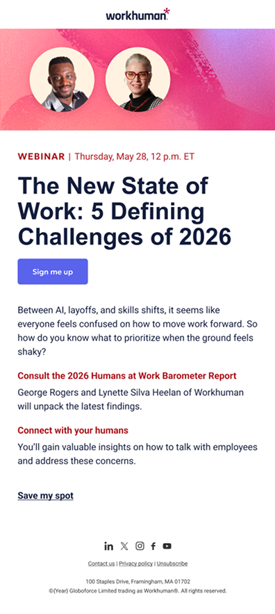 Webinar email